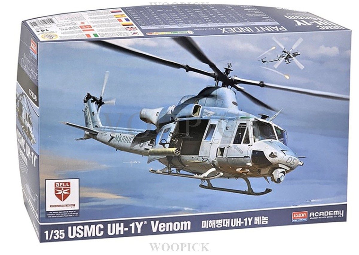 Academy 1/35 USMC UH-1Y Venom US Marine Helicoptor Huey Model kit