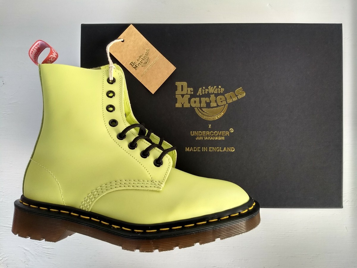DR MARTENS X UNDERCOVER JUN TAKAHASHI PASTEL YELLOW BOOTS 4UK NEW