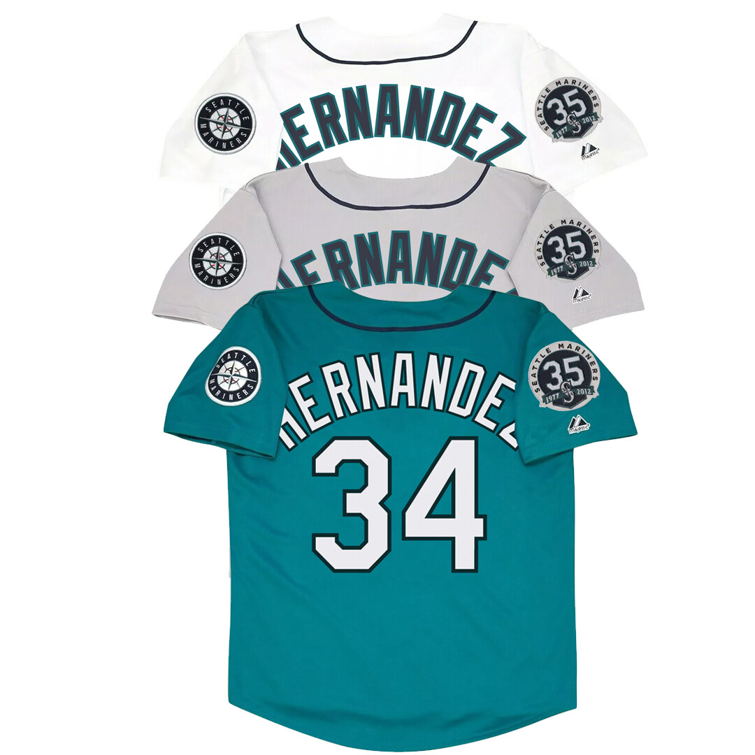 Felix Hernandez 2012 Seattle Mariners Home Road Alt Men 35th