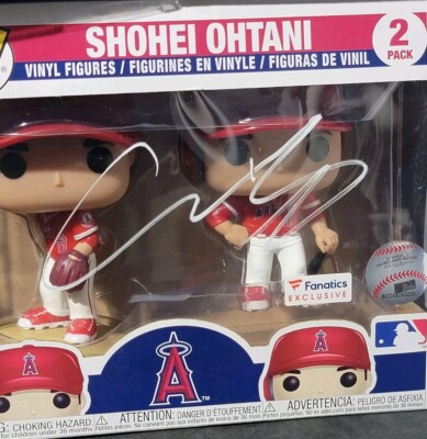 SHOHEI OHTANI Extremely Rare Signed 2 Pack Funko Pop Angels