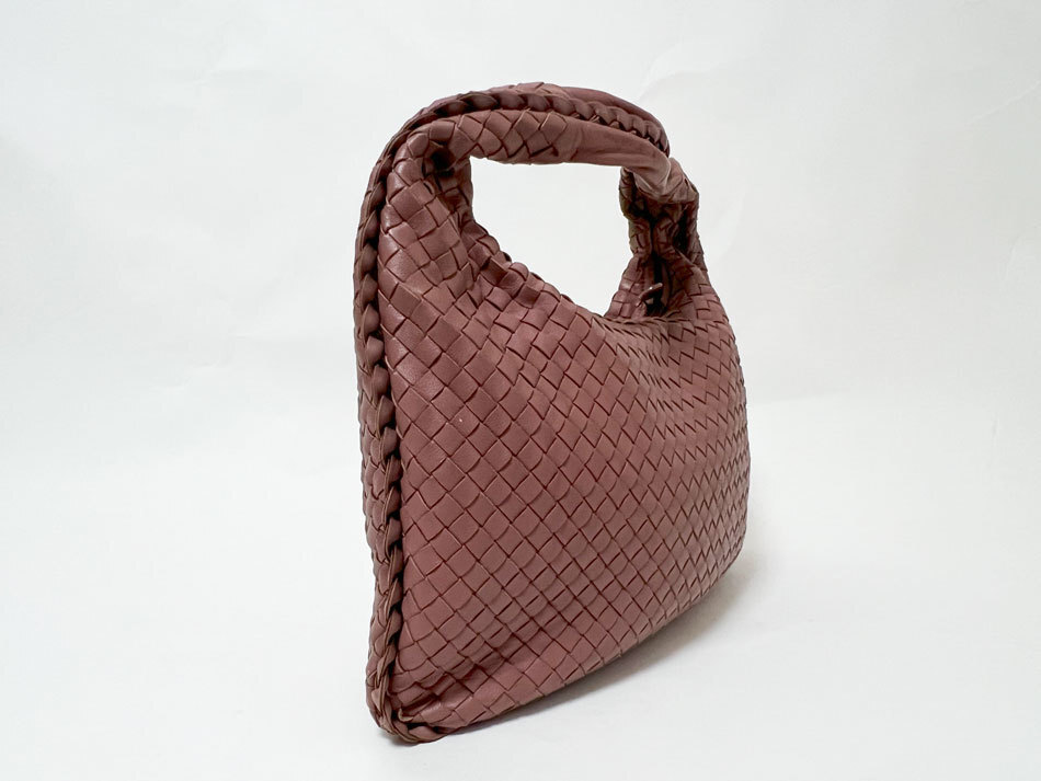 Bottega Veneta Intrecciato Leather One Shoulder Bag Light Purple