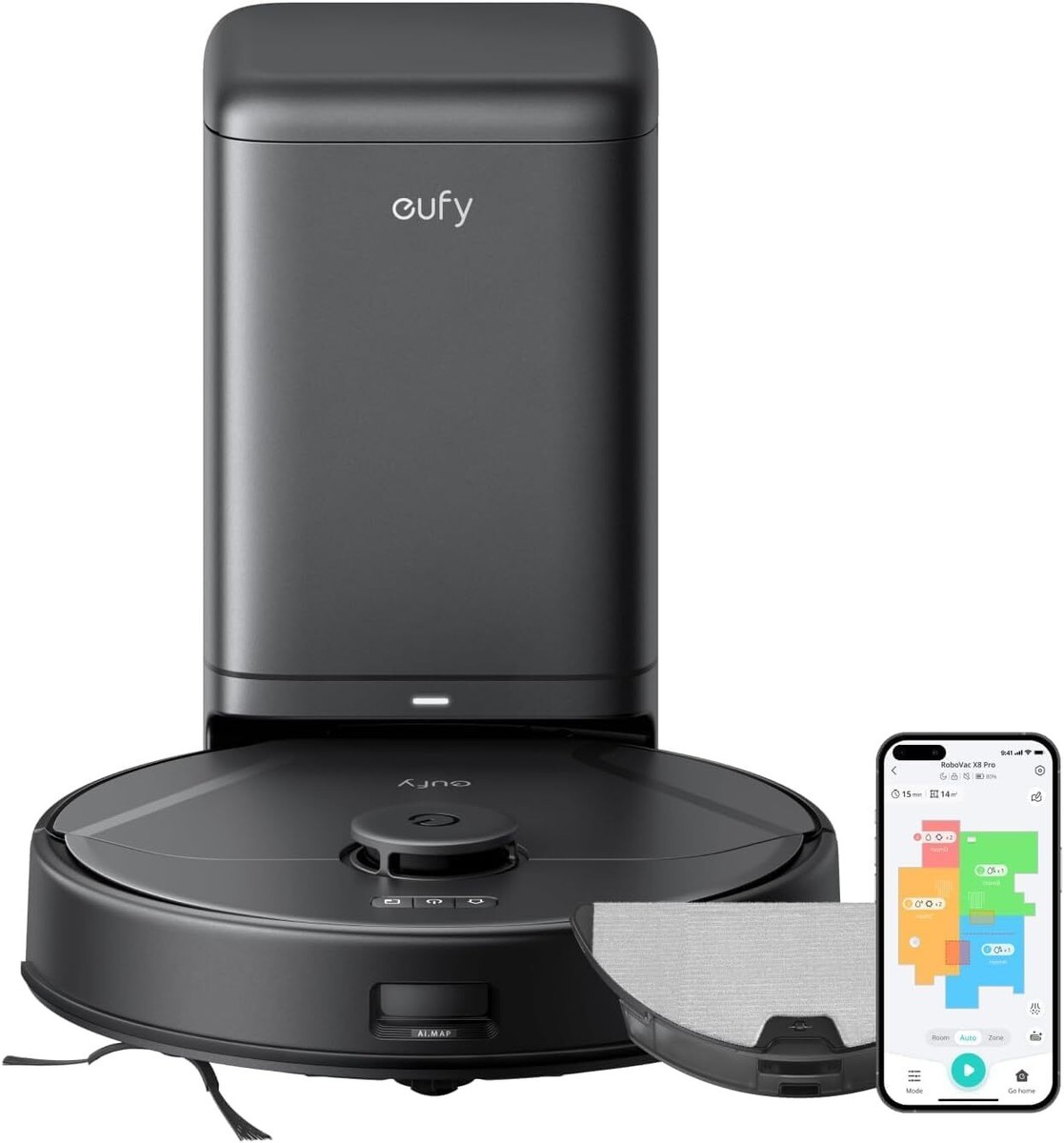 eufy X8 Pro Robot Vacuum Self-Empty Station 2-Turbine 2X 4000Pa