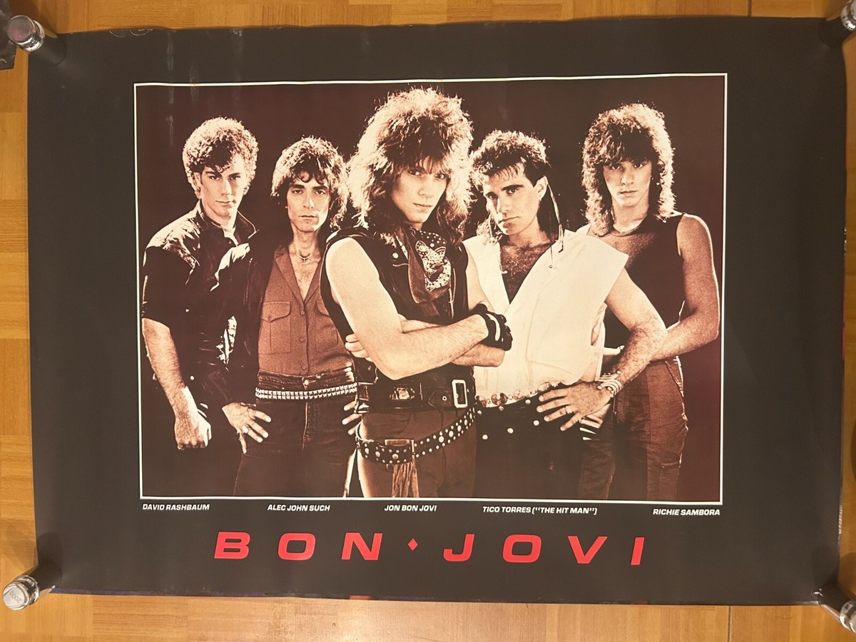 BON JOVI / BON JOVI 1984 Japan Original Promo Poster B2 20x28in