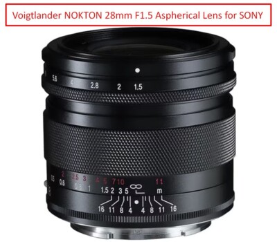 Voigtlander NOKTON 28mm F1.5 Aspherical Lens for SONY E mount | eBay