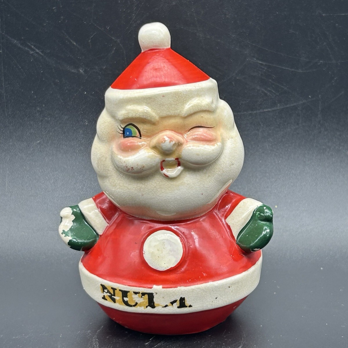 Vtg 1960 Holt Howard Japan Ceramic Winking Santa Nutmeg Spice