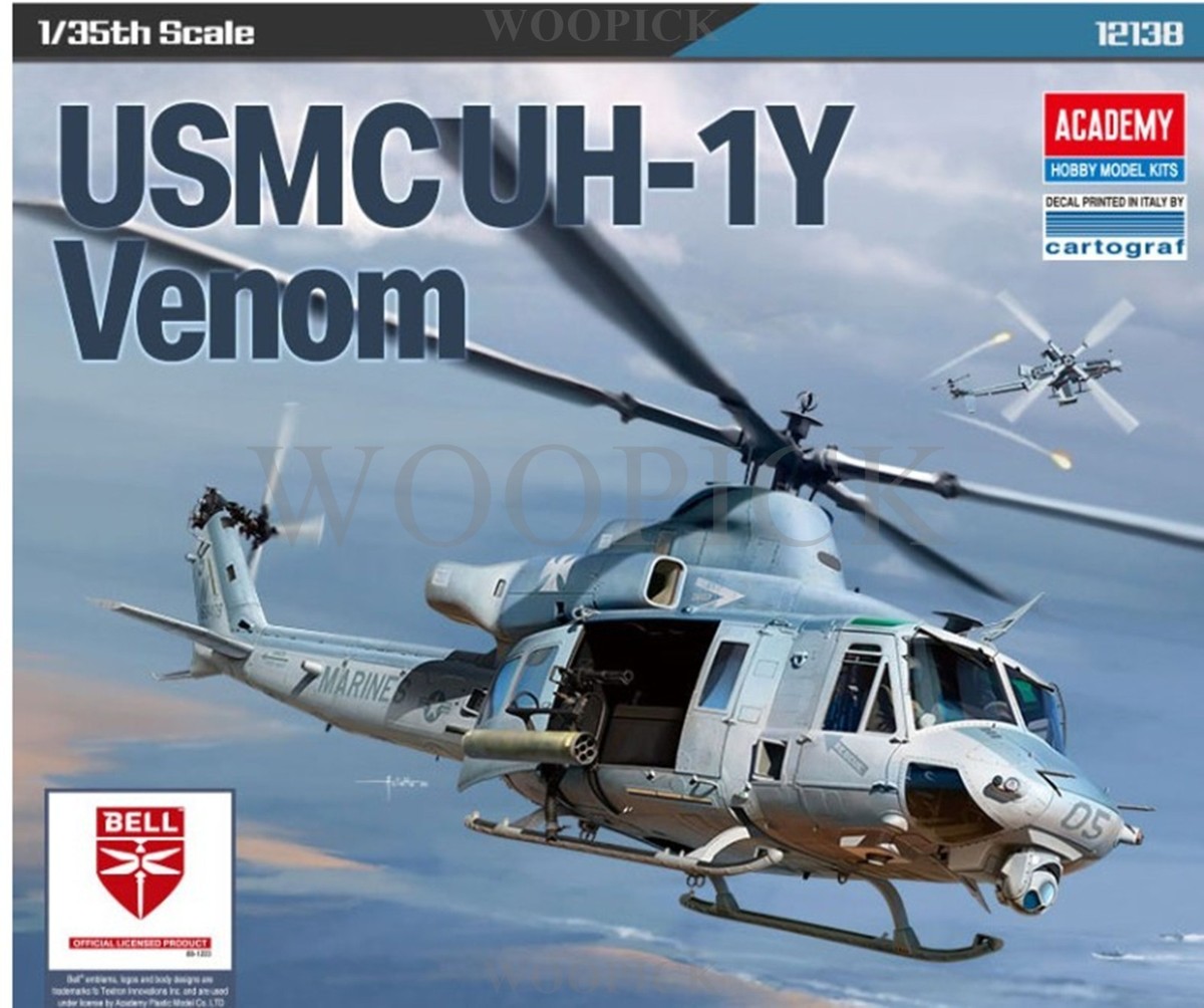 Academy 1/35 USMC UH-1Y Venom US Marine Helicoptor Huey Model kit