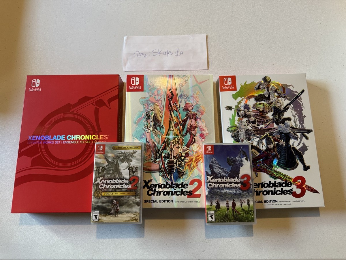 Switch Xenoblade Chronicles Series 1+ 2+ 3 Collector's Editions +