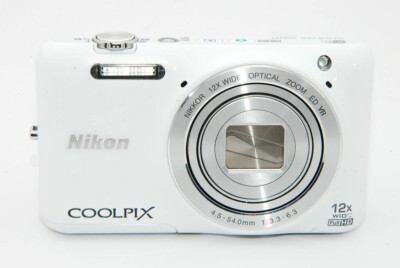 Nikon Coolpix S6600 Compact Digital Camera White 16MP 12 x Optical