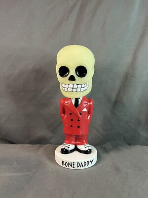 VINTAGE 1999 Wacky Wobbler BONE DADDY BOBBLEHEAD Figure GLOW IN