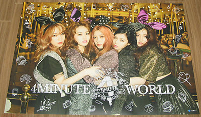 4 MINUTE 4Minute World 5TH MINI ALBUM K-POP CD & FOLDED POSTER