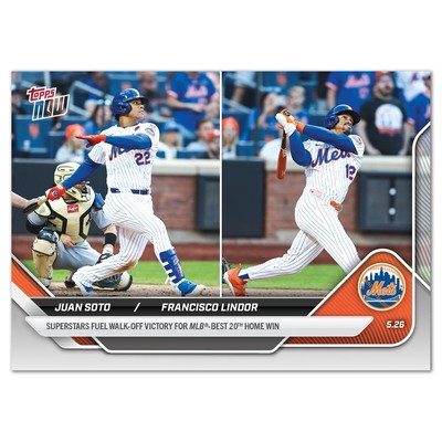 Juan Soto/Francisco Lindor Mets 2025 MLB Topps NOW Card 220 | eBay