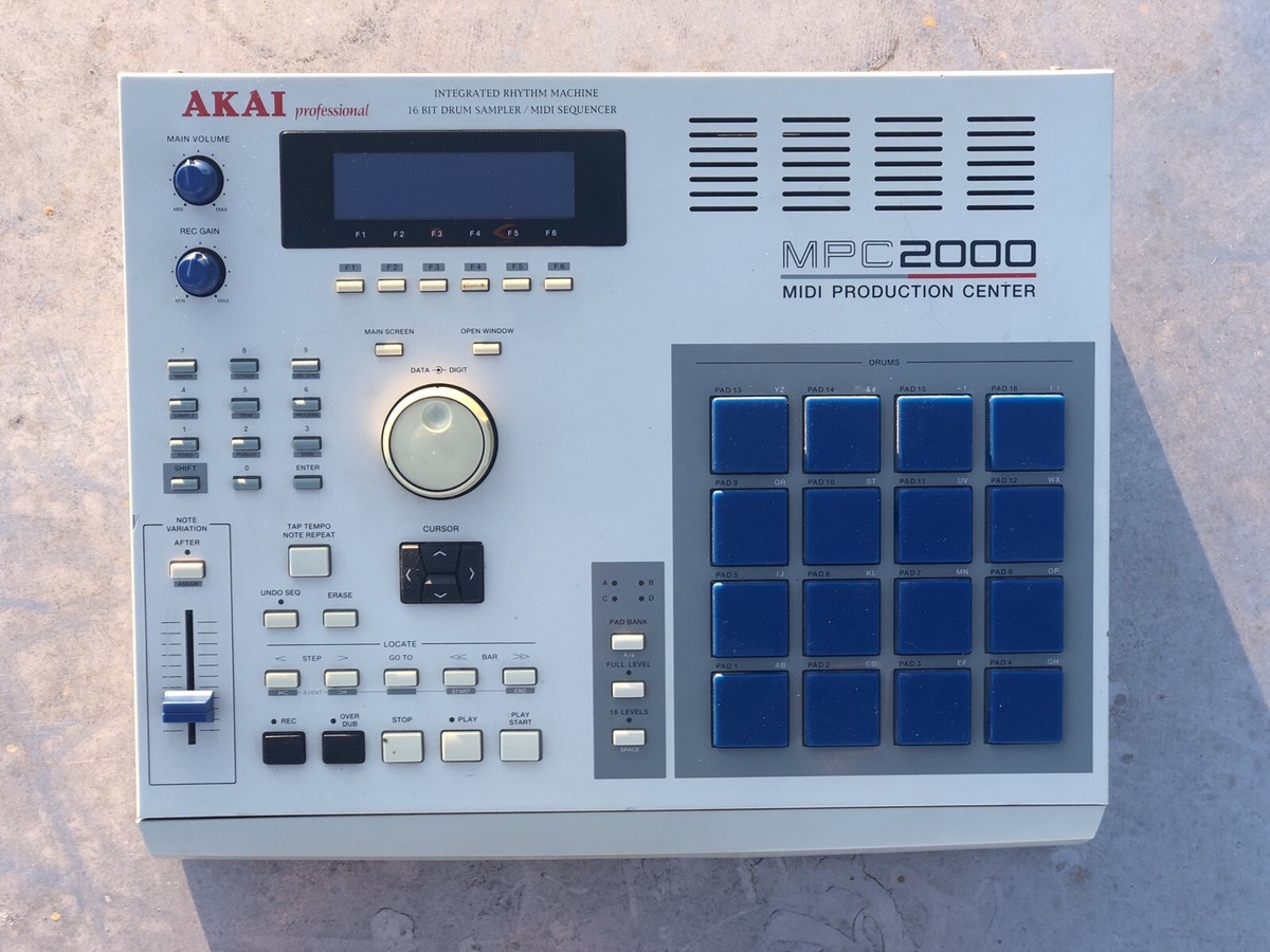 Custom Akai MPC 2000 w/BLUE LEDs & PADs || Serviced, Tested