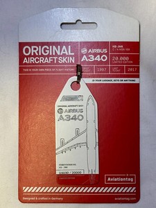 LX Swiss A340-300 Aviationtag ロゴカット LX Swiss A340-300