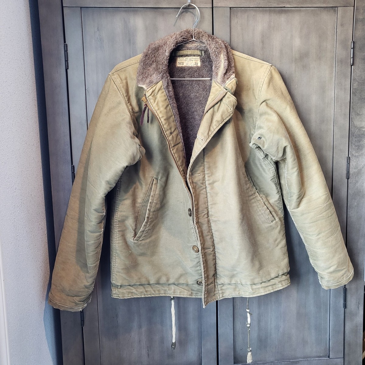 Navy Department Contract Jacket NXsx 93427 Deck Coat Size 38