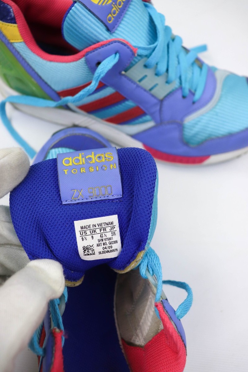 Adidas Vintage 2009 Torsion ZX 9000 Light Aqua/Neon Blue Sneakers