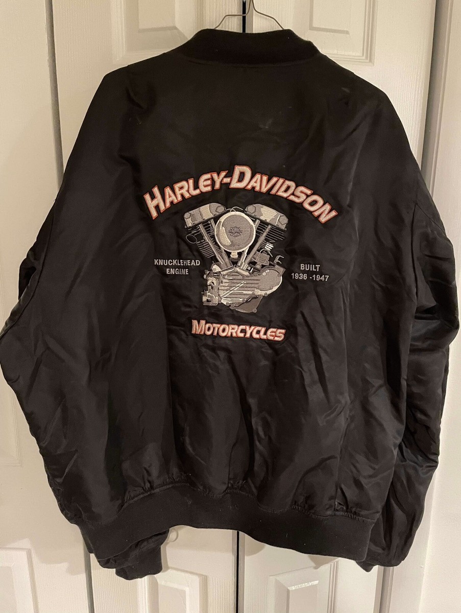 Harley Davidson Embroidered Zip Bomber Jacket 2XL | eBay