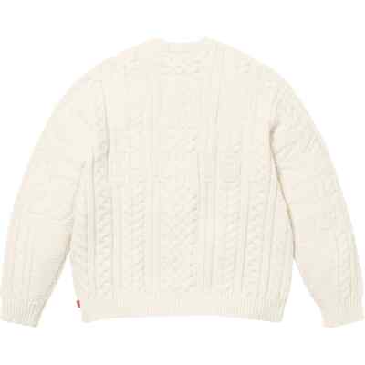 Supreme Applique Cable Knit Sweater 4colors FW23 Size S-XXL Brand