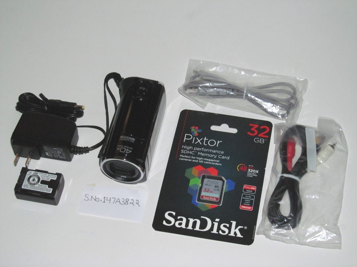 JVC EVERIO GZ-HM40 Full HD 40x Flash Camcorder Black & 32GB Card