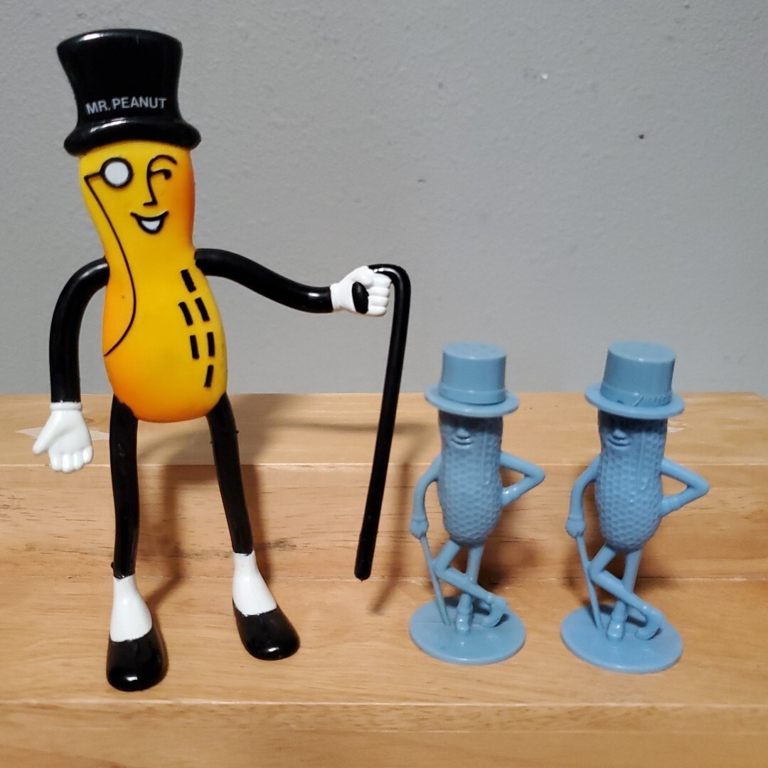 Vintage Planters Peanut Mr. Peanut Action Figure Rare With Sticker
