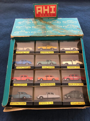 Vintage AHI Brand 12 Model Car Assortment Series 6093 Series