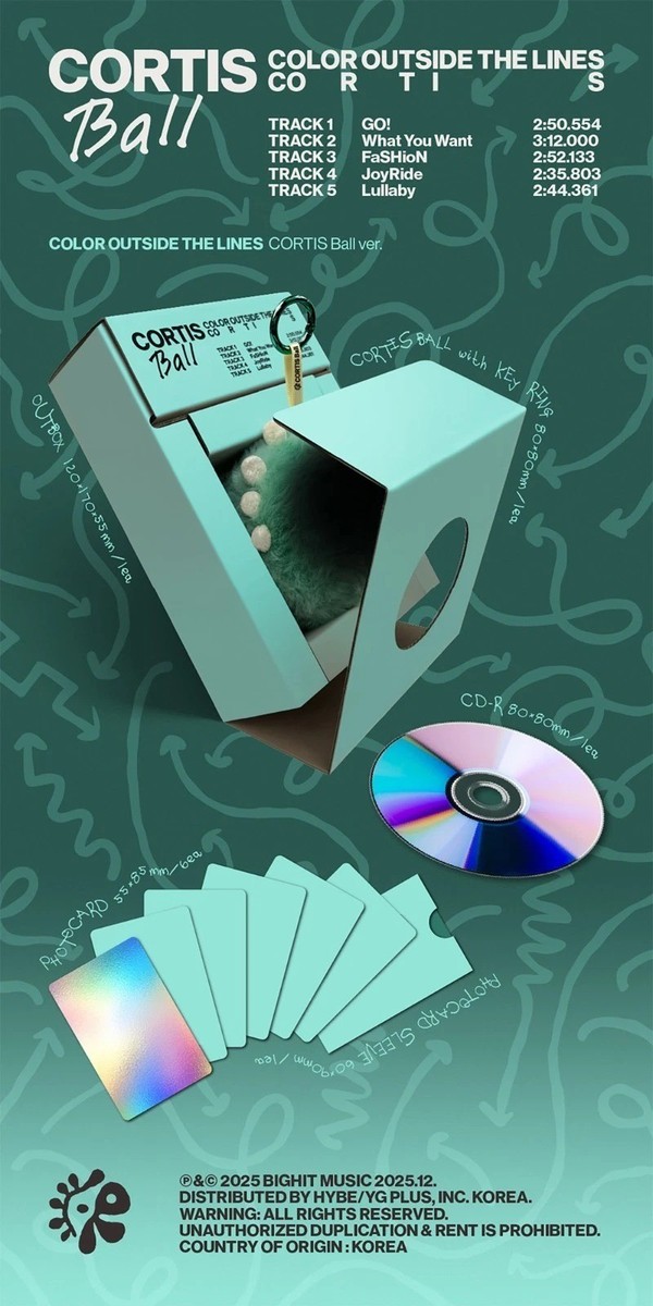 CORTIS [COLOR OUTSIDE THE LINES] 1st EP Album BALL Ver/CD+Key Ring