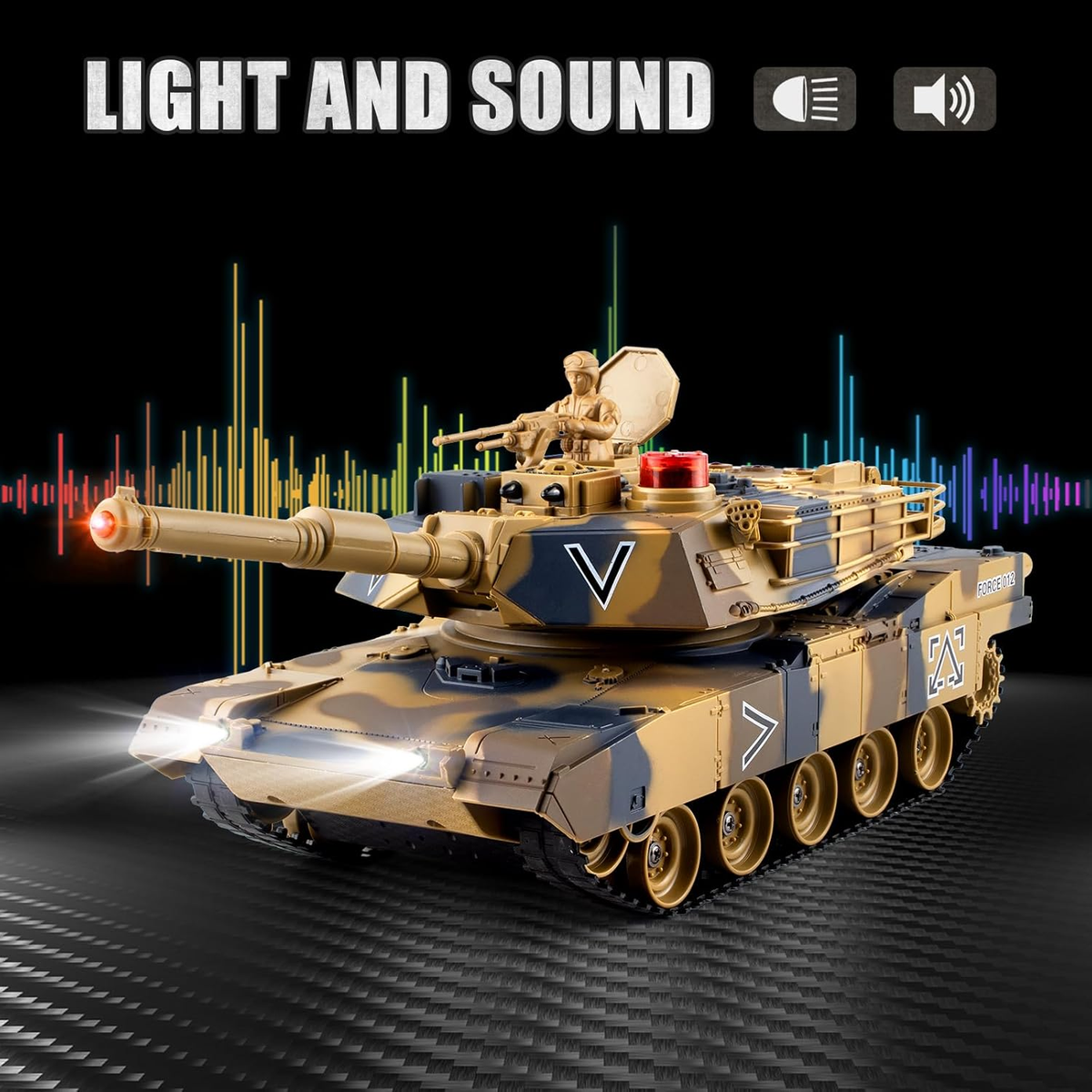 Supdex 1/24 RC Tank, Remote Control US M1A2 Abrams Army Model Tank