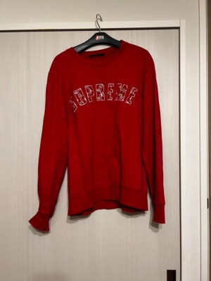 LOUIS VUITTON SUPREME collaboration arch logo crew neck sweatshirt