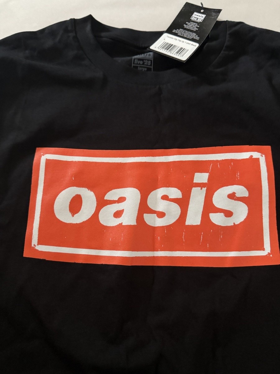 Large Oasis Live 25. Official Merch Toronto Canada Shirt Pop Up