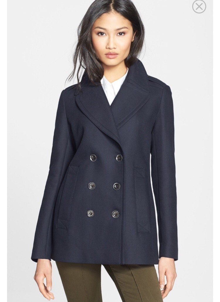 Burberry Coat Women 'Tumblebridge' peacoat size 6 | eBay