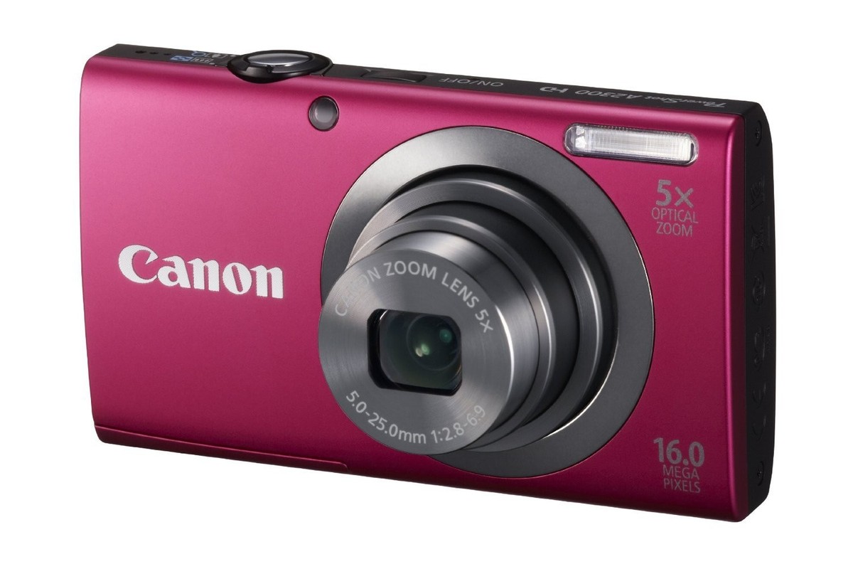 Canon PowerShot A2300 Digital Camera Red HD 16MP 5x Optical Zoom