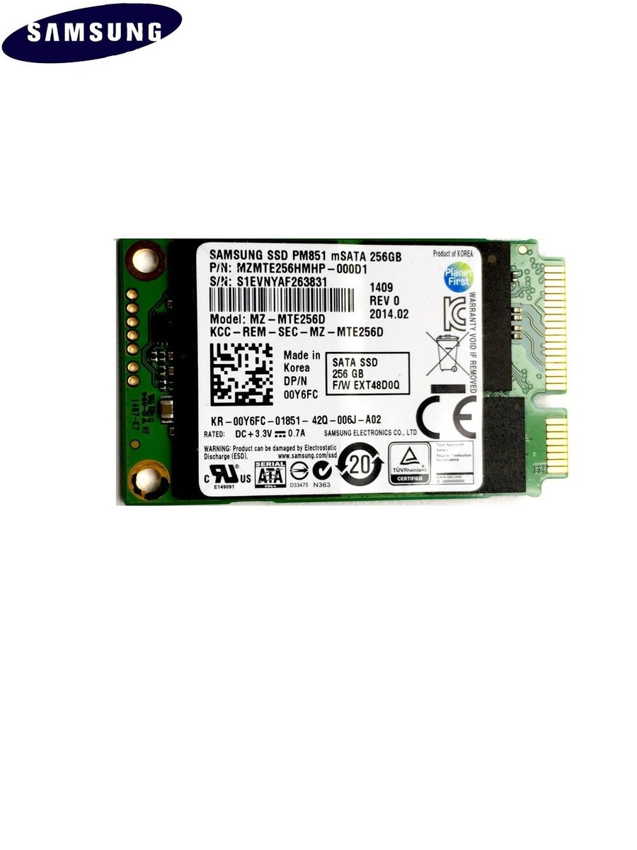Samsung PM851 SSD 256GB 256G mSATA MZ-MTE2560 Solid State Drive