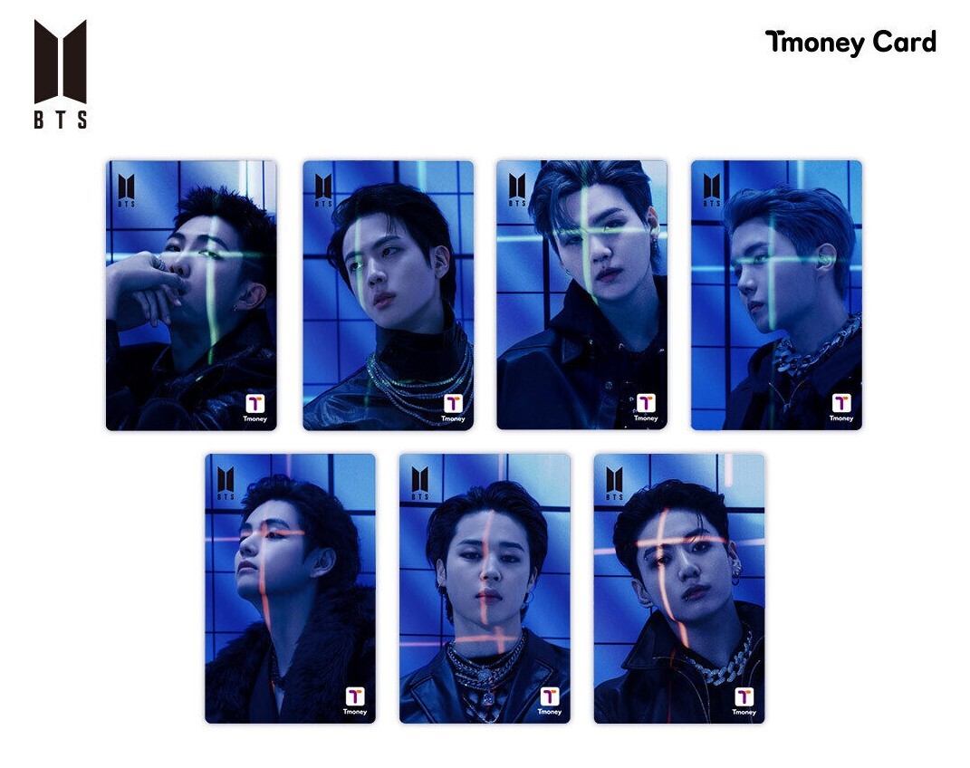 Official BTS proof t-money metallic hologram transportation card
