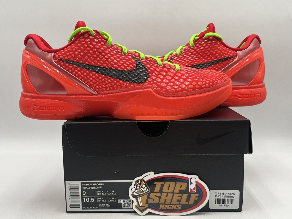 New Nike Zoom Kobe 6 Protro Reverse Grinch 2023 Size 9 Rare