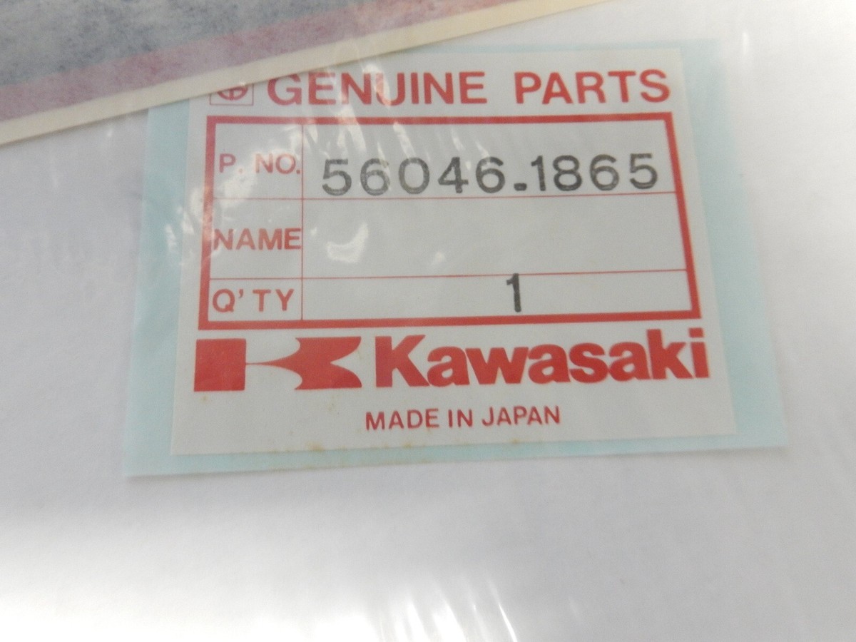 NOS Kawasaki Right Fuel Tank Pattern Graphic Decal 1986 ZX1000