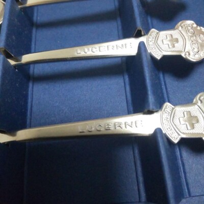 BUCHERER ROLEX Commemorative Silver Spoon Set of 6 ROLEX BUCHERER