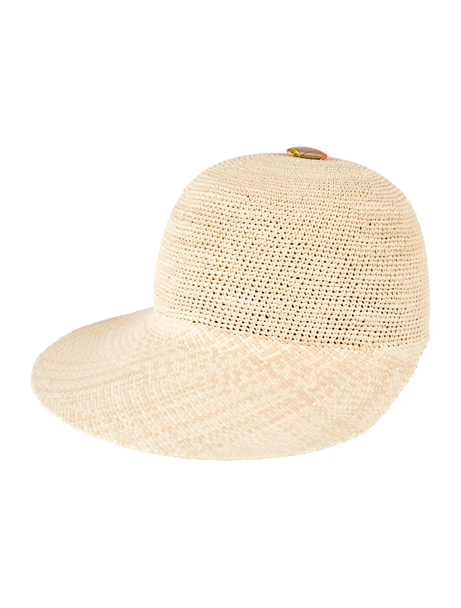 HERMES Casquette Femme Tanzanie Crochet Natural Color Straw Hat