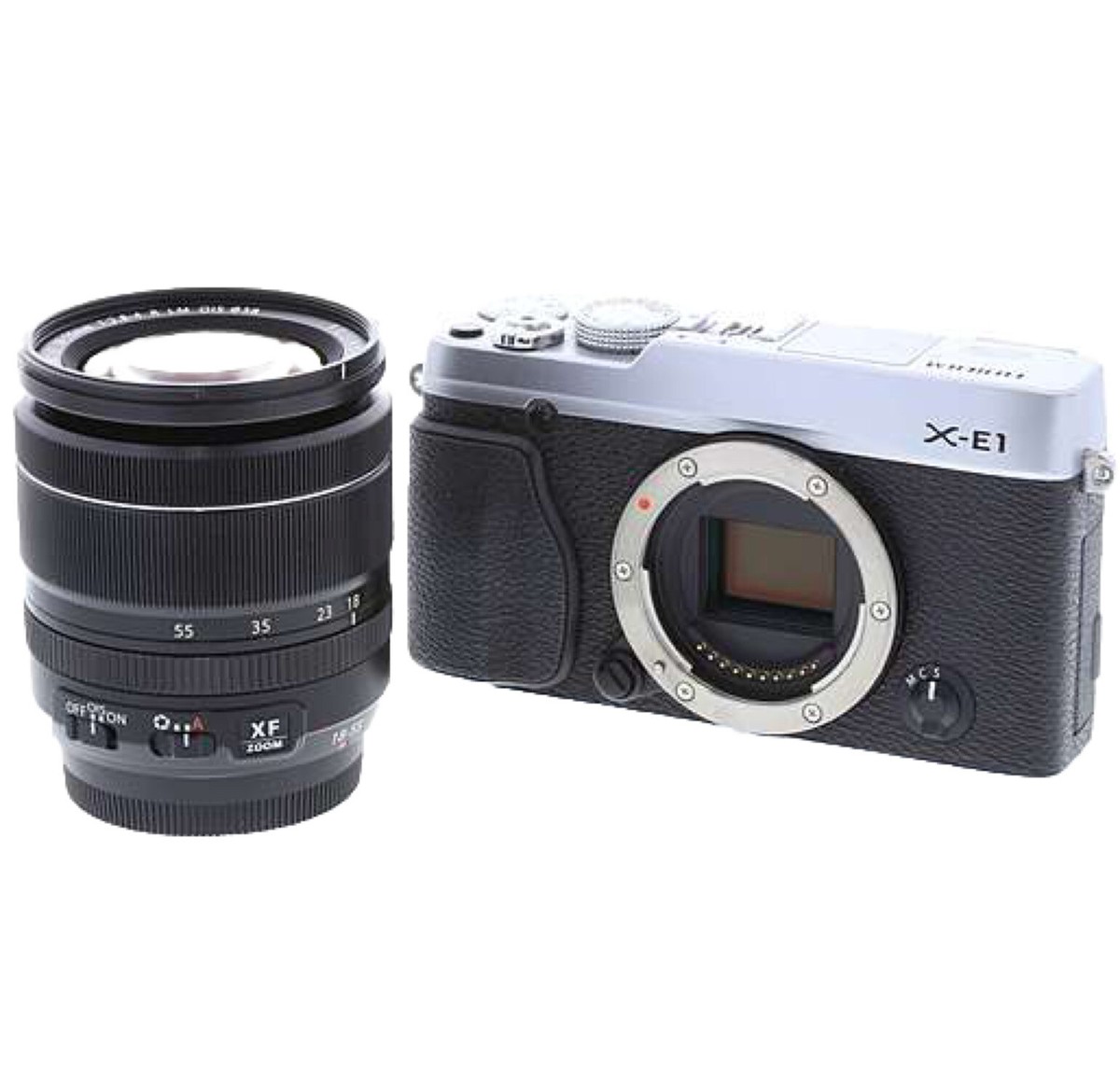 Fujifilm X-E1 16.3MP Digital Camera W. XF18-55mm Lens Kit Silver