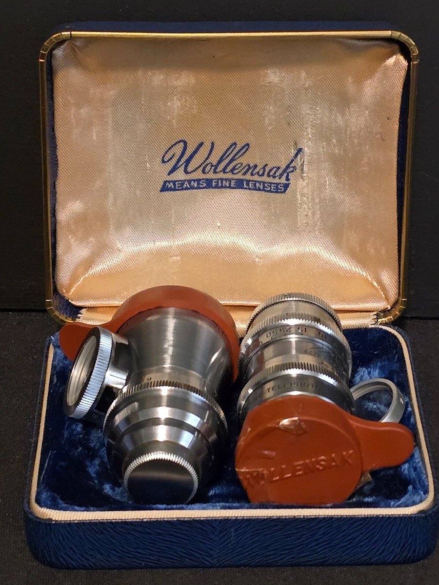 Vintage Wollensak Cine Raptar Movie Camera Lens Tele and Wide