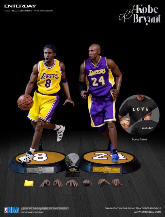 Enterbay NBA Real Masterpiece Kobe Bryant 1/6 Scale Figures Two