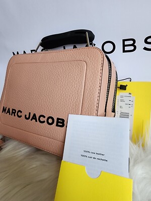 Marc Jacobs The Box 20 Bag Leather Double Zip Crossbody Satchel