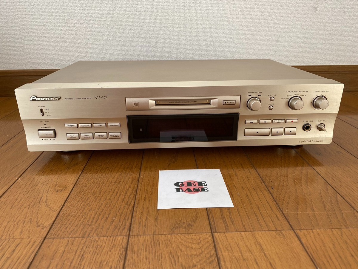 PIONEER MJ-D7 MD Minidisc Player Recorder Deck Confirmed Operation