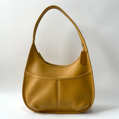 COACH Old Coach Ergo 9033 Yellow Leather Shoulder Bag USA Made | eBay