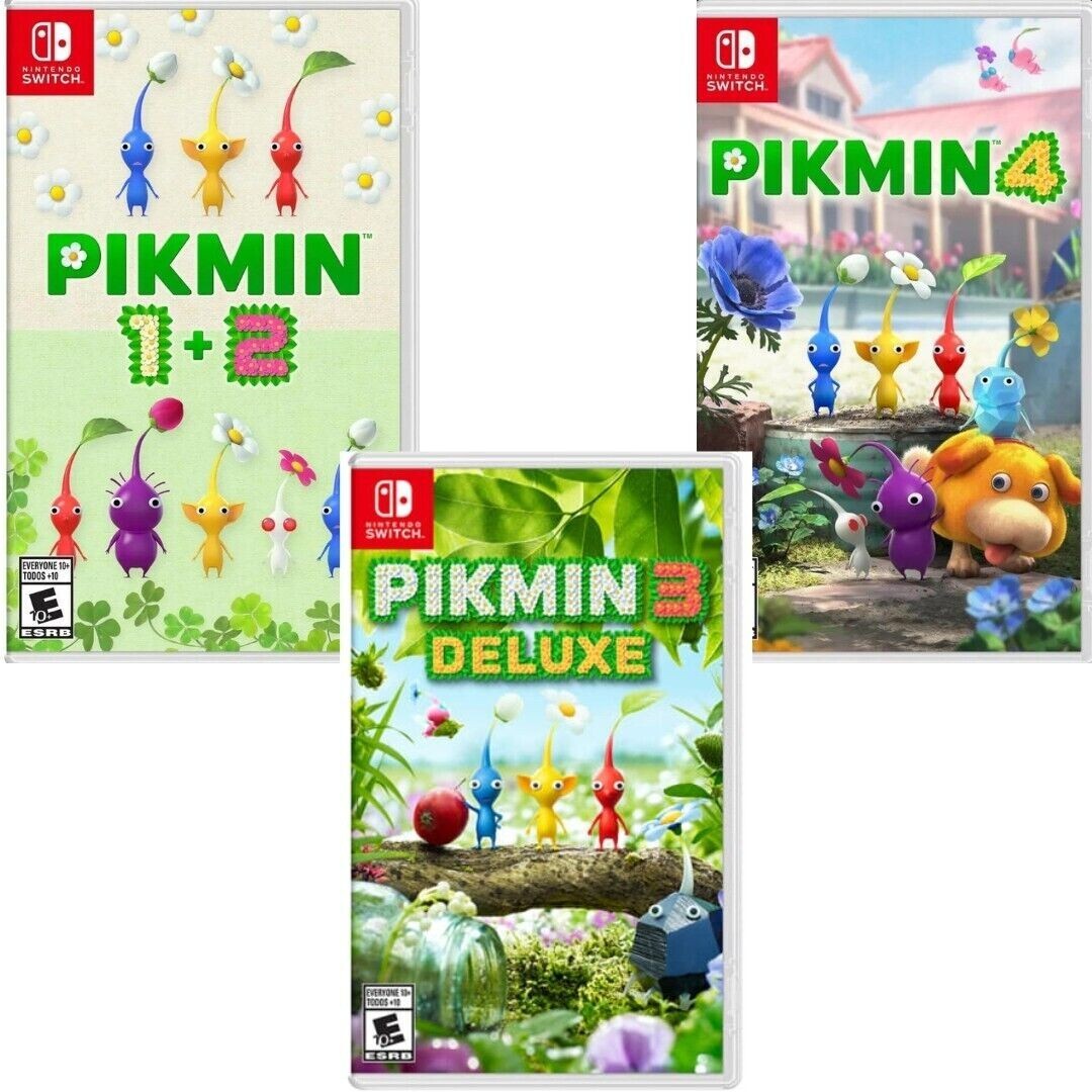 Pikmin 1+2 & 3 Deluxe & 4 Switch New Sealed Bundle Special (Action