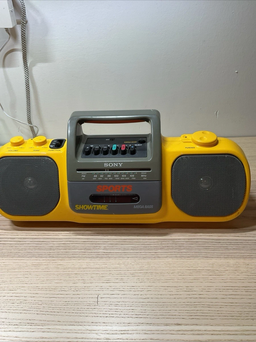 Vintage Sony Sports CFS-904 Mega Bass Portable Radio Cassette