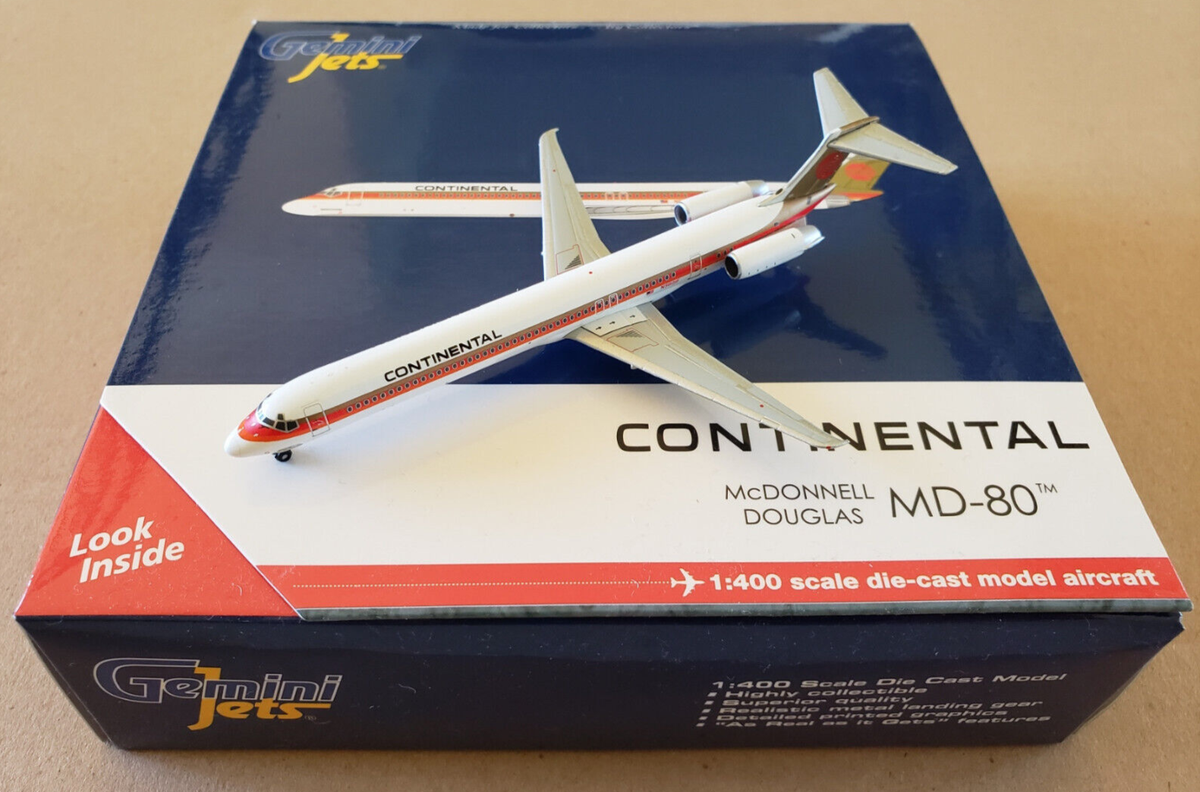 1:400 McDonnell Douglas MD-80 / MD-82 Continental Airlines N9801F