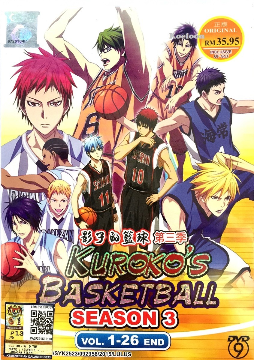 DVD Japan Anime Kuroko's Basketball Complete Season 3 (Vol 1-26