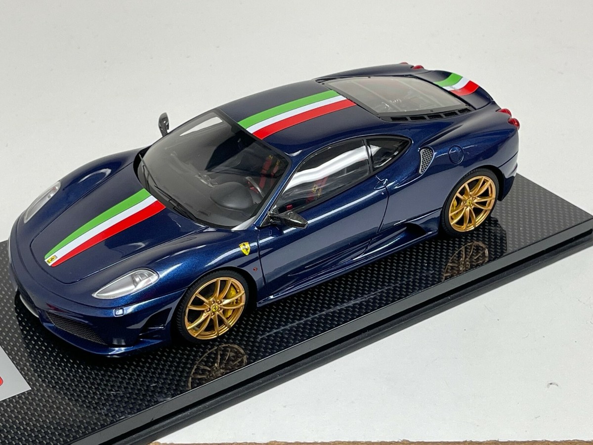 1/18 Looksmart Ferrari F430 Scuderia Blue Italian Stripe Gold