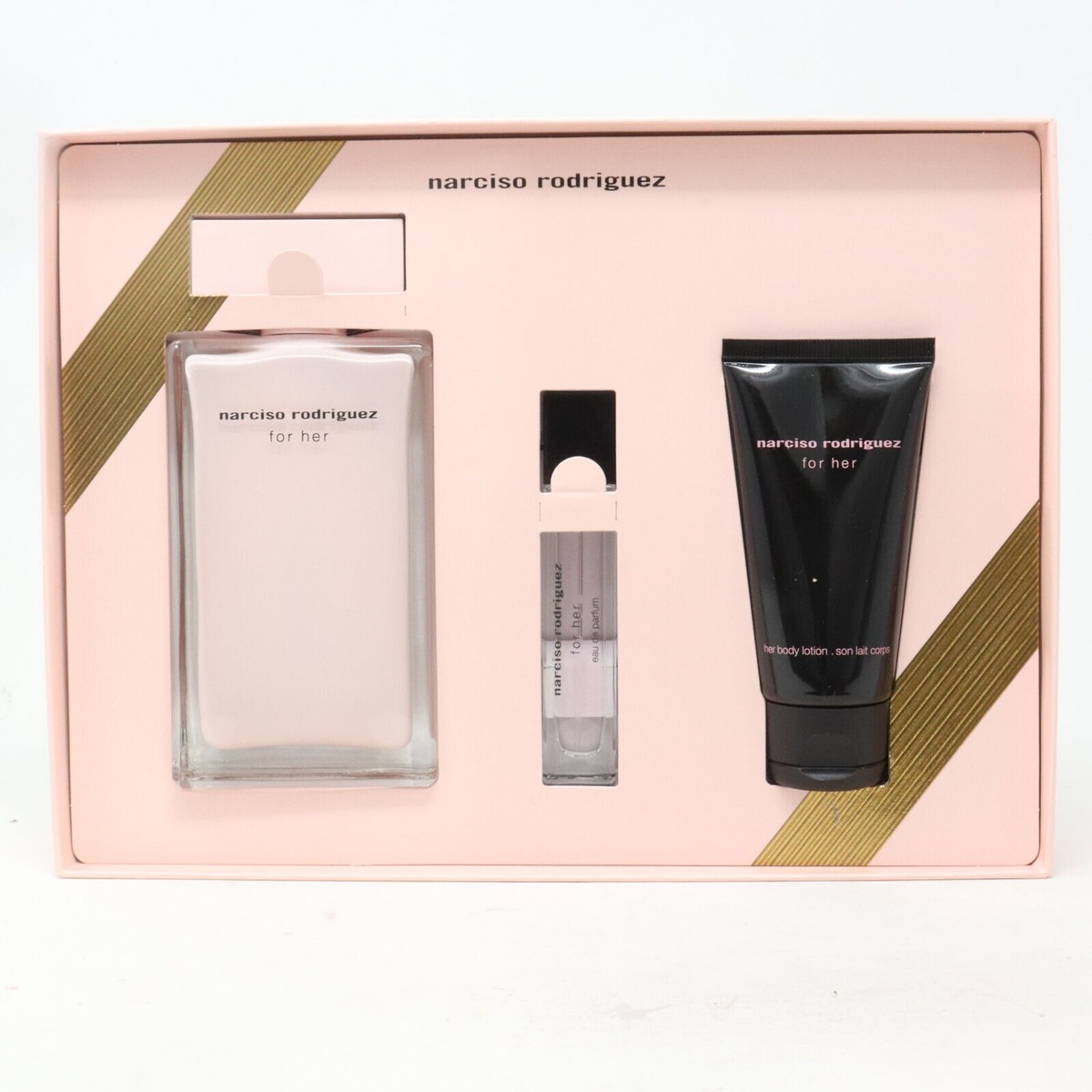 Narciso Rodriguez for HER 3 Pc'S Set EDP 3.3oz+ Mini + BL Spray | eBay