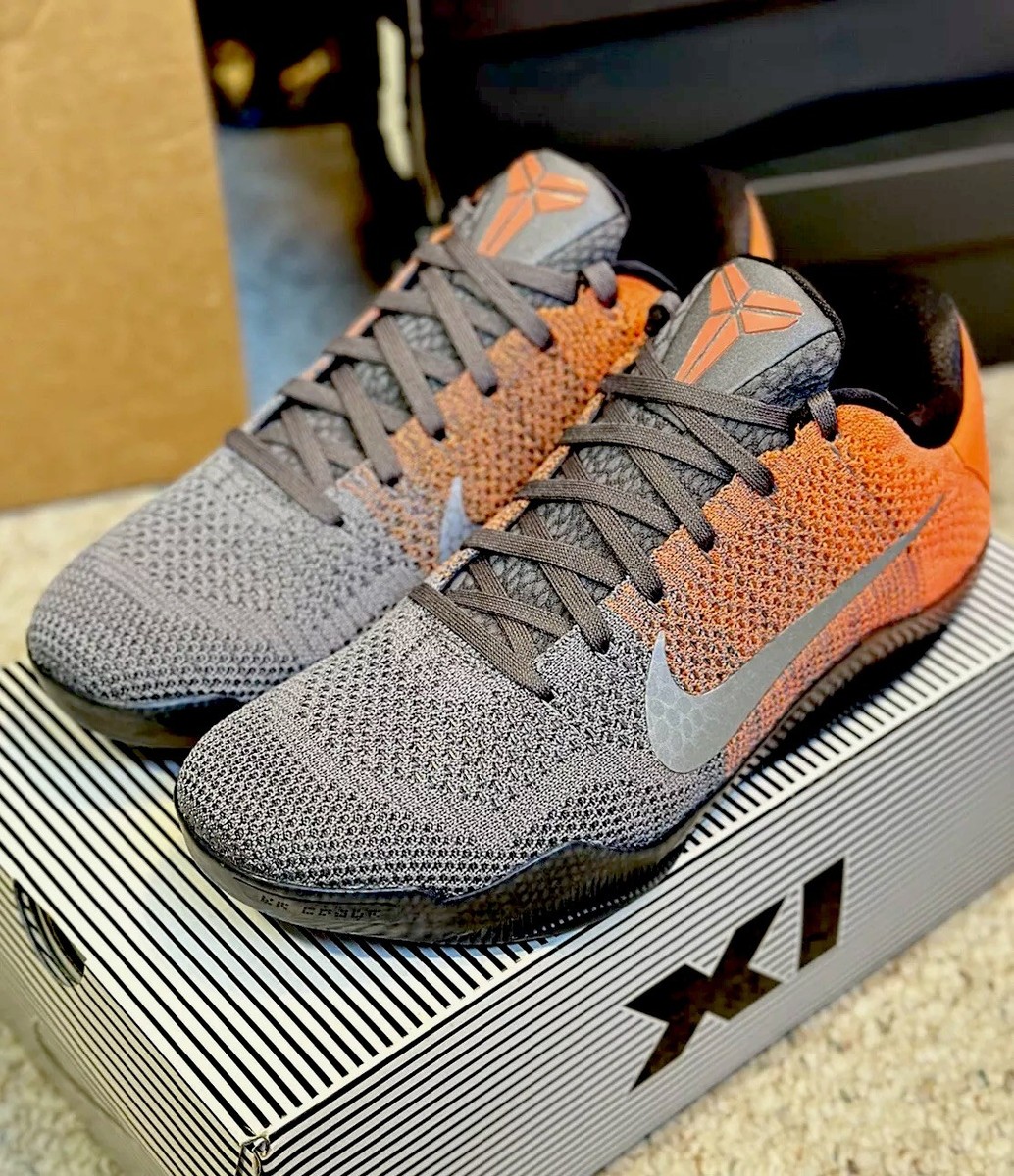 Size 9 - Nike Kobe 11 XI Easter Low Top 2016 Grey Orange 822675