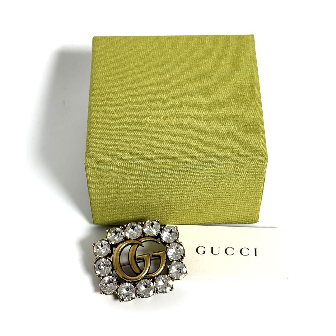 Gucci Women's Metal Double G Brooch Badge with Crystals | eBay
